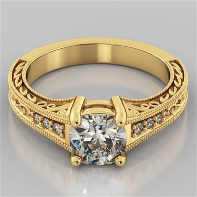 2.30 Ct Round Cut Lab Created Diamond Anniversary Ring 14k Yellow Gold Size 8 - Image 1 of 4