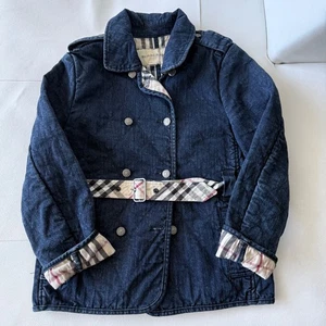 Baby kid vest jacket denim jean 8T Burberry blue - Picture 1 of 6