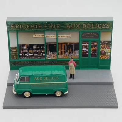 1:43 Renault Estafette Van & Fresh Food Delicatessen Shop Diorama Scene - Image 1 of 4