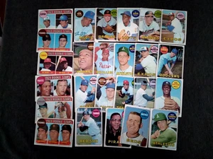Lotto 25 Baseball 1969 Topps High #515-651 Rudi Jiminez Veale Jackson Rookie Belli - Foto 1 di 6