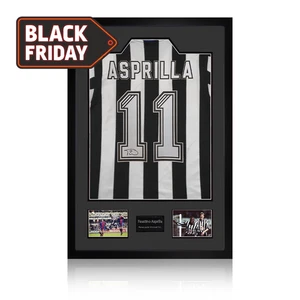 Faustino Asprilla signiertes Newcastle United Trikot Premium Rahmen - Bild 1 von 5