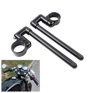 58MM Cafe Racer Bars 7/8" Motorcycle Universal Clip-On Handlebar Fork Tube - Picture 1 of 11