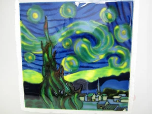 NUEVO Azulejos decorativos de cerámica 8 x 8 Hermosas auroras boreales (rd955) - Imagen 1 de 2