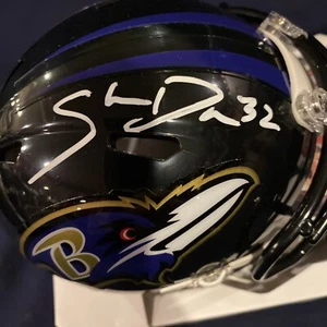 De Shon Elliott Baltimore Ravens Riddell Mini Helm - JSA COA - Bild 1 von 3