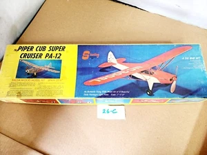 Sterling Piper Cub Super Cruiser PA-12 Balsa Wood 6-Way Flying Model Airplane - Picture 1 of 4
