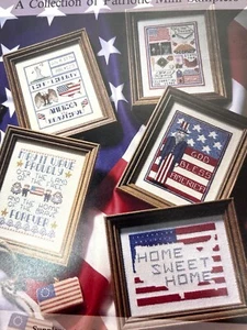 Salute To America Patriotic Mini Sampler Craft Pattern Book - Picture 1 of 3