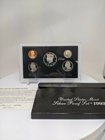 1993-S US Mint SILVER Proof Set With Original Government Packaging * Free S/H Cover