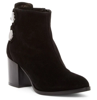 NUEVO Alberto Fermani Tortora Negro Gamuza Botones Botín/Crebilla Lateral 37/7 Foto 1 de 4