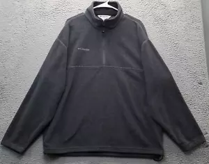 Columbia Sweatshirt Mens XL Gray Fleece Long Sleeve Sportswear Comfort 1/4 Zip - Picture 1 of 7