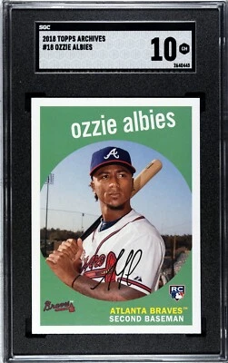 2018 Topps Archives #18 Ozzie Albies Rookie SGC 10 GEM MINT RC - Image 1 of 2