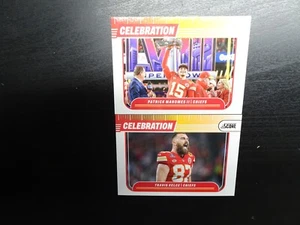 2024 Panini Score Travis Kelce-Patrick Mahomes 2 LOT Celebration C-TKE C-PMS - Picture 1 of 3