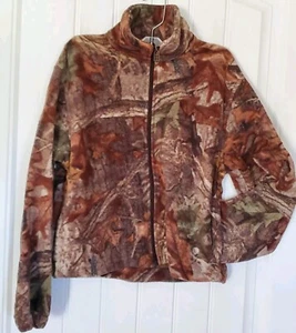 Boys Liberty Camouflage Camo Fleece Jacket Full Zip Youth Large - Picture 1 of 7