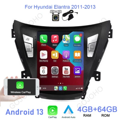 9.7" 4+64G Android 13 Carplay For Hyundai Elantra 2011-2013 Car GPS Stereo Radio - Image 1 of 4