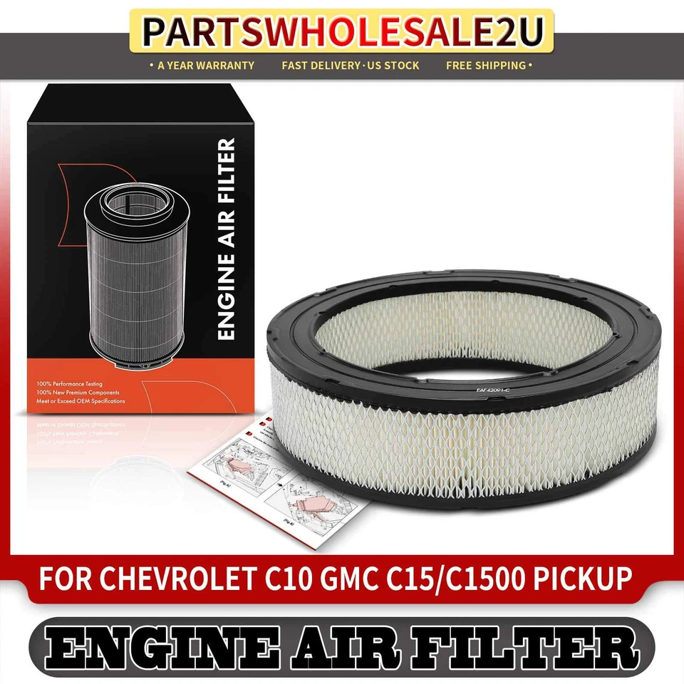 Filtro de aire del motor para Chevrolet Impala GMC B3500 Pontiac Acadian Buick Invicta Foto 1 de 4