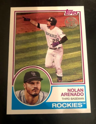 2018 Topps # 83-58 NOLAN ARENADO 1983 Insert 35th Anniversary Colorado Rockies - Image 1 of 2