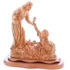 Jesus Christ Walks on Water Masterpiece, 15.4" Carved Sculpture from Holy Land