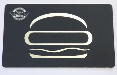 Steak 'n Shake Gift Card Silver Foil Burger Restaurant - NO Value - Black - Image 1 of 2