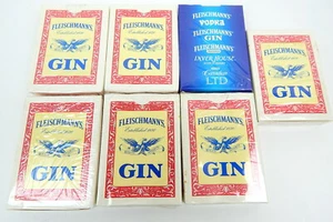 Carte da gioco formato 1R FLEISCHMANN'S GIN liquore poker 7 set pubblicità SIGILLATE! - Foto 1 di 2