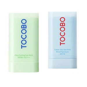 TOCOBO CICA Cooling Sun Stick 50ml + Cotton Airy Sun Stick SPF 50 19g Set - Picture 1 of 2