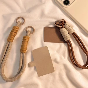 Cordon de téléphone couleur unie bracelet court pendentif sangle suspendue corde avec entretoise - Photo 1 sur 18