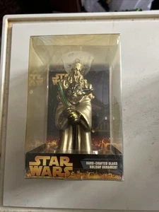 Star Wars Yoda handgefertigtes Glas Weihnachtsschmuck Kurt S Adler 2005 - Bild 1 von 6
