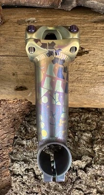 Titanium Stem: Road/ MTBike 110mm X 31.8~Art By Ti. Casso Anodizing~Brand New !! - Image 1 of 4