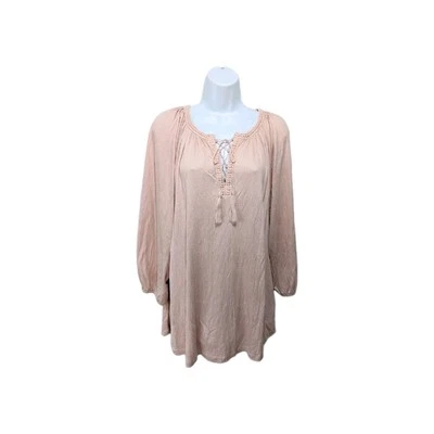 Top Chaps Peasant manga larga para mujer 3X caprichoso boho #8900 Foto 1 de 4