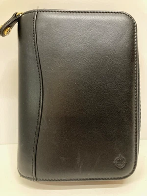 Franklin Covey Black Leather Spacemaker 6 Ring Planner Cover Pocket 201118.480 - Image 1 of 4