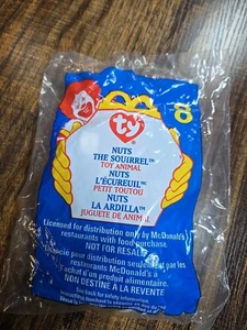Mcdonalds Beanie Baby NUTS THE SQUIRREL TY Vintage #8 Neu - Bild 1 von 4
