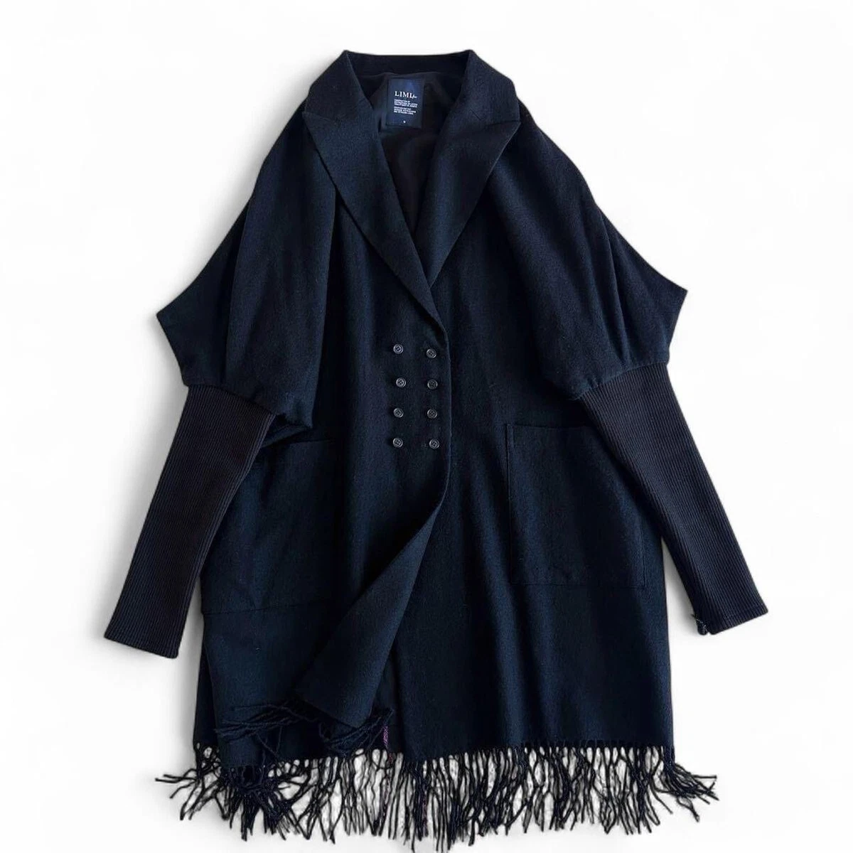 ジャケット・アウター Limi Feu Yohji Yamamoto Knit Poncho Coat LIMI