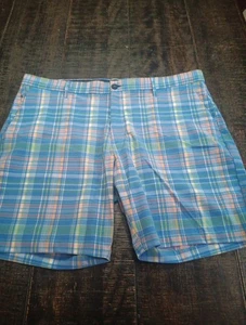 Tommy Bahama Golf Shorts Mens 40 Plaid Flat Front Chino Stretch Casual  - Bild 1 von 9