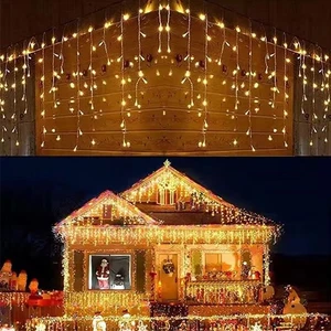 LED Lichterkette Eisregen 5/10/15M Weihnachtsbeleuchtung Eiszapfen Außen Deko DE - Bild 1 von 35
