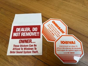 Original 1990s Saab 900 9000 S Dealer Window Sticker For Radio clarion Factory - Picture 1 of 2