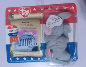 TY 2000 Bear Mcdonalds-Righty the Elephant Opened Original Box & Tags - Picture 1 of 4