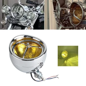 7" Chrome Trim Cover Fog Light Headlight For Harley Road King FLHRXS FLHR FLHRSE - Picture 1 of 9