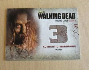 2014 Cryptozoic Walking Dead Season 3 wardrobe costume WALKER W3 - Picture 1 of 2