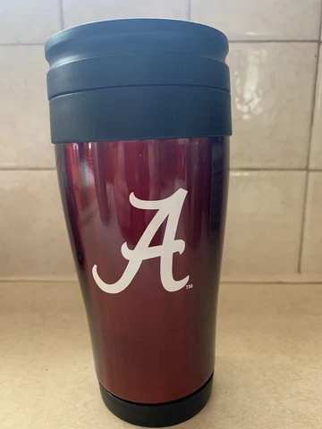 Alabama Crimson Tide 14oz Full Wrap Travel Mug [NEW] NCAA Tumbler Coffee Cup Cover