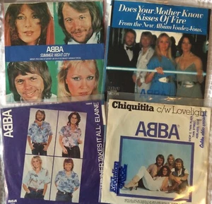 RCA Australia 4 x ABBA singles picture Cover Slip Sleeves ORIGINAL VG Cold! - Picture 1 of 2