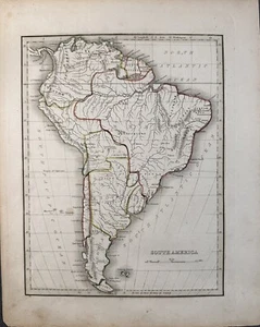 1835 South America Original Map, Hand Colored Outlines - Picture 1 of 2