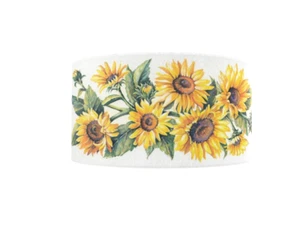 Nastro floreale girasole Grosgrain 25 mm 1" - Foto 1 di 1