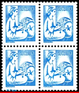 1457 BRAZIL 1976 1979 NATIONAL PROFESSIONS, LACEMAKER, SV $19.00, BLOCK MNH - Picture 1 of 1