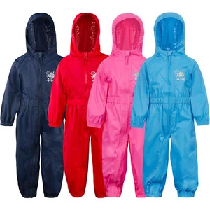 Baby Boys Girls unisex Rain Puddle Suit All In One Lightweight Waterproof Hooded - Picture 1 of 31