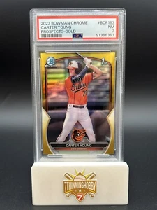 2023 Bowman Chrome Prospects Gold Refractor /50 Carter Young #BCP-183 PSA 7 - Bild 1 von 2