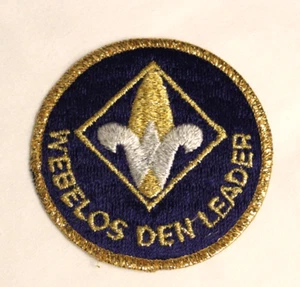 Parche Líder Webelos Den "Entrenado" Totalmente Bordado, 1973-83 Insignia BSA Como Nuevo - Imagen 1 de 1