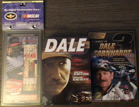 NOS Lot Dale Earnhardt 6 Disc DVD Tin Case Commemorative Ticket Sealed Tribute Cover