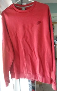 Nike Sportswear Crewneck Sweatshirt Red XL Mens Vintage Cotton Polyester 90s Y2K - Picture 1 of 7