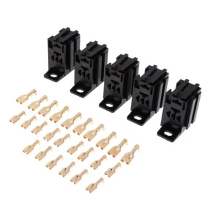 5pcs Automotive Relay Socket Micro 60AMP 5-Pin W/ 25x Copper Terminals Hot Sale - Picture 1 of 3