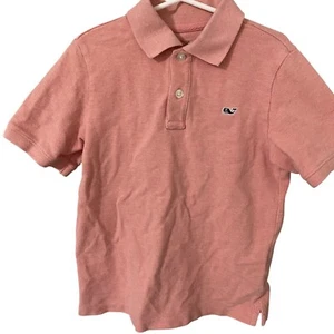 Vineyard Vines Pink Polo Shirt Boys 7 Spring Collared - Picture 1 of 3