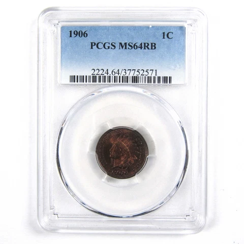 1906 Indian Head Cent MS 64 RB PCGS Penny 1c Uncirculated SKU:I3068 Cover