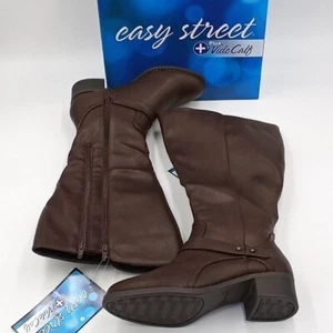 Easy Street Jewel Wide-Calf Riding Boots Brown 9W - Picture 1 of 7